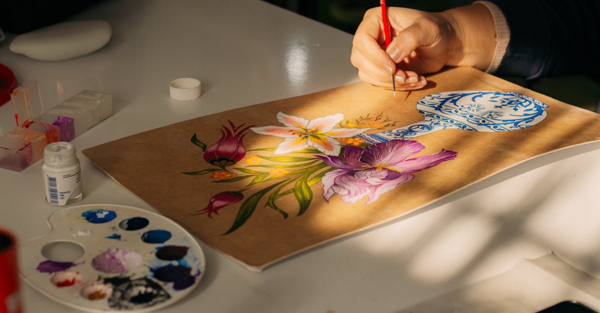 Hand-painted flowers